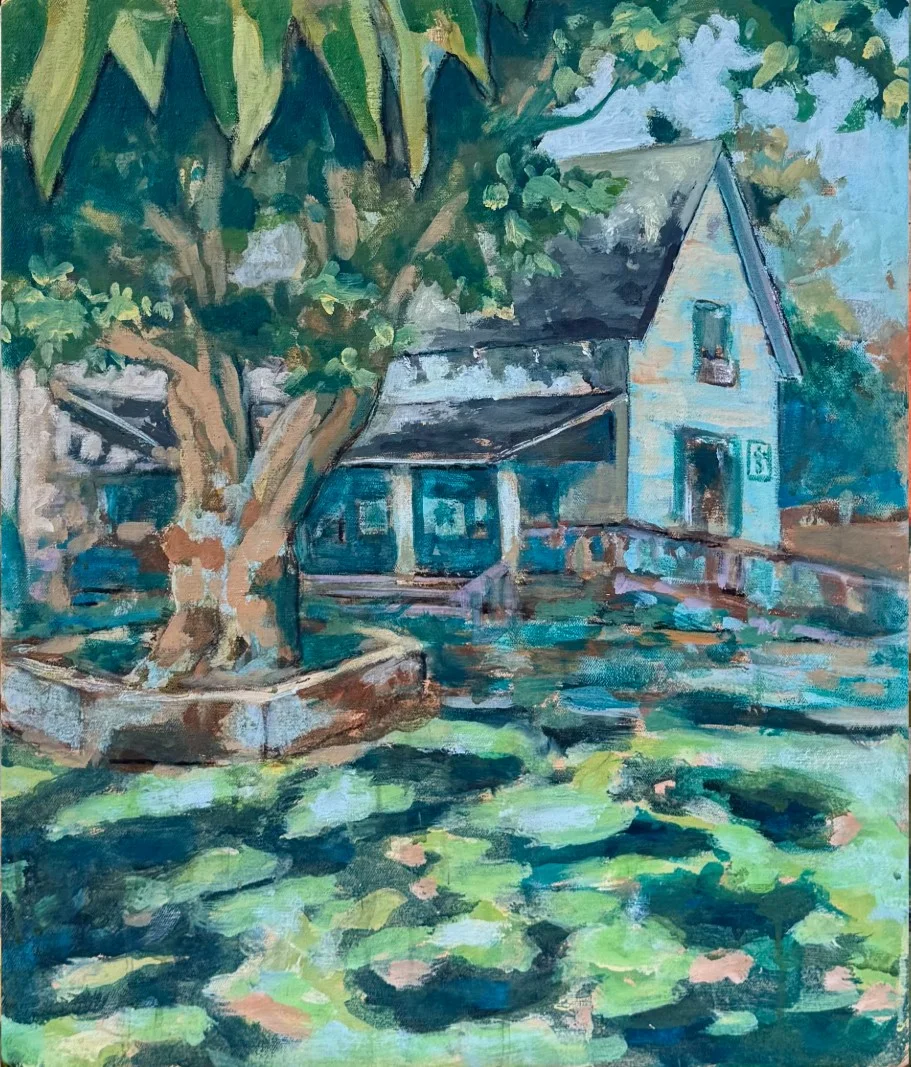 House with Shade Tree — painting by Scott Sullivan
