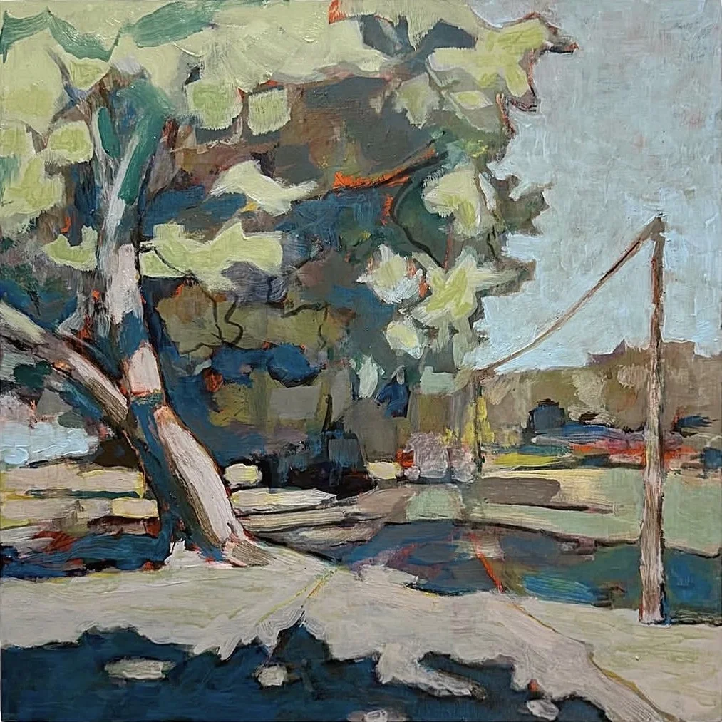 Tree and Power Line — painting by Scott Sullivan